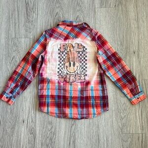 Fall Vibes Flannel Button Up Size L 12/14